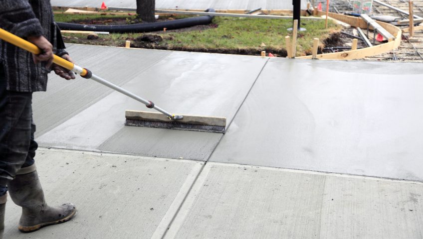 Concrete driveway